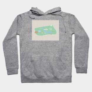 Hyde Park, London, Kensington Gardens Map Hoodie